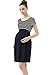 Momo Maternity Button Detail Nautical Style Dress - M