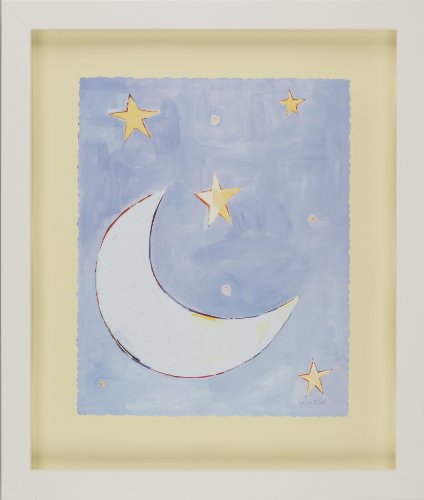 Green Frog Art Framed Art, Over The Moon