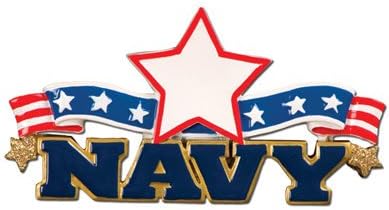 Personalized Navy Christmas Ornament