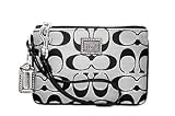 Coach Poppy Signature Lurex Wristlet Wallet Case Bag for iPod 46131 Moonlight