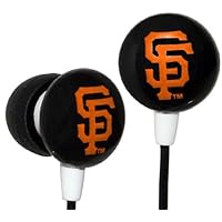 iHip MLF10169SF MLB San Francisco Giants Printed Ear Buds, Orange/Black