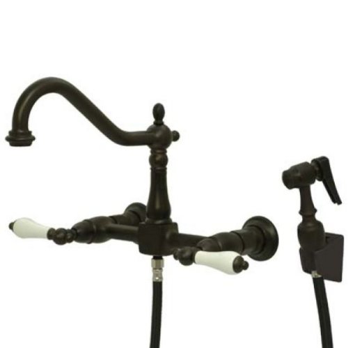 get price for Kingston Brass KS1245PLBS Wall Mount Kitchen Faucet with