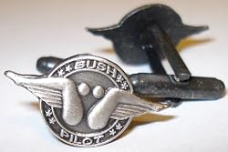 Bush Pilot Wings Sexy Biker Harley Davidson HOG Cuff Links Cufflinks Set