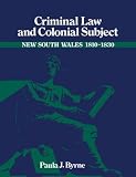 Criminal Law and Colonial Subject