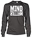 Cybertela Men's Mind Over Matter, Motivational Long Sleeve T-Shirt