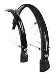 Planet Bike Hardcore Rear Recumbant Bicycle Fender with Stainless Steel Hardware and Mud Flap (Black, 700c Tires/45mm Wide)