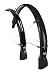Planet Bike Hardcore Rear Recumbant Bicycle Fender with Stainless Steel Hardware and Mud Flap (Black, 26-Inch Tires/50mm Wide)