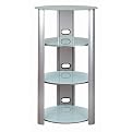 Audio Stand - Silvertone/ Frosted Glass