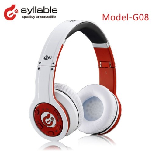  Wireless Bluetooth Headphone with Retractable and Foldable Design, Noise Cancelling Function G08-002(white) 