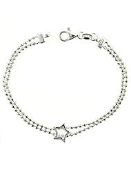 Sterling Silver Lariat Necklace with a Star 17"
