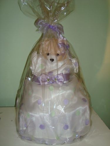Baby Girl 3 Layer Dressed for Success Teddy Bear Diaper Cake - OUTFITS MAY VARY - Come Decoratively Wrapped Making It a Great Gift or Shower Centerpiece - Other Gift Options Also Available