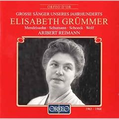 Elisabeth Gr�mmer - Great Singers of the Century