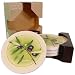 Olives Design Absorbent Stone Ceramic Coasters in Wood Holder