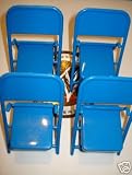 Review Jakks  / WWE WRESTLING FIGURE ACCESSORIES SET OF 4 BLUE STEEL CHAIRS SHIPPING COST ONLY £1.50