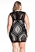 Cfanny Women's Lace Nude Illusion See Through Bodycon Dress (Large, Black01)