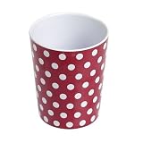 Review ILLUSTRATED LIVING  / Set of 4 Melamine Retro Spot Beakers - RED