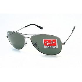 RAY-BAN RAYBAN RB 3362 Cockpit Gunmetal 004 58 Polarized Sunglasses, 59mm, Free Shipping!