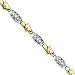 10K Two Tone Gold 5/8 ct. Diamond Tennis Bracelet (8'')