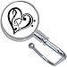 Music Heart Treble Bass Clef Purse Hanger