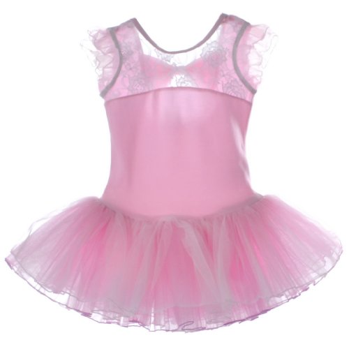 BHL Girls Ballet Dresses 2-8Y Bow Back (3-4 years, Pink)