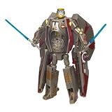 Star Wars Transformers Crossovers 7 Inch Tall Robot Action Figure Set : OBI-WAN KENOBI to JEDI STARFIGHTER with 2 Lightsabers