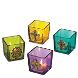Set of 4 Vibrant Candle Holders