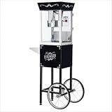 IMAGE OF Great Northern Popcorn Black Matinee Movie 8 oz. Ounce Bar Style Antique Popcorn Machine