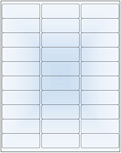 120 Blank Address Labels 2-5/8" X 1" Clear GLOSSY Laser & InkJet Printer Labels 5160 Size
