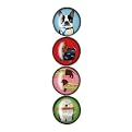 iPop Aaron Meshon Woof 4 Pack Clicks Magnet Set