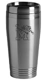University of Memphis - 16-ounce Travel Mug Tumbler - Silver