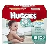 Huggies One & Done Refreshing Baby Wipes, Refill, 552 Total Wipes 184-Count Pack (Pack of 3), Packaging may vary