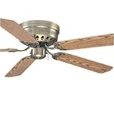 Ellington Fans CU42AB5 42 Close-Up Traditional Indoor Flush Mount Antique Brass Ceiling Fan