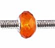 Pandora Style Charm Bead (Z59) Faceted Murano Style / Lampwork Glass (14mm x 10mm) (fits Troll too)