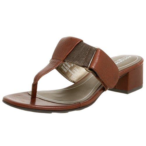 Rockport Women's Coralee Low Heel Dress Thong,Friar Brown,10 M