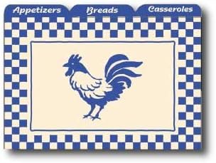 4" X 6" Rooster Recipe Card Divider Set