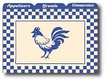 3" X 5" French Blue Recipe Card Divider Set
