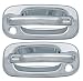 1999 - 2006 Chevy Silverado GMC Sierra 2 Door Chrome Door Handle Cover Kit (With Pass...