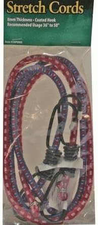 36-inch Stretch Cord with Coated Hooks (2-pc Set) (8mm Thick)