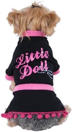Black and Pink "Little Doll" Dog and Pet Dress [FOR SMALL DOGS], X-Large