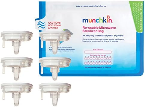 Born Free Venting System - 2 Count, 6 Pack with Bonus Reusable Microwave Sterilizer Bag