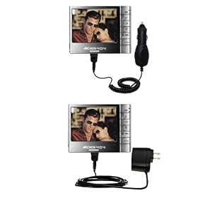 Essential Kit for the Archos 404 CAM - includes Car and Wall Charger with Rapid Charge... by Gomadic for the Archos 404 Camcorder CAM