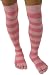 Adult Two Tone Pink Thigh High Toe Socks