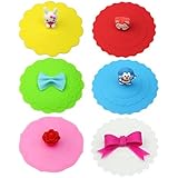 Refaxi&reg; 2x New Cute Anti-dust Silicone Glass Cup Cover Coffee Mug Suction Seal Lid Cap