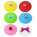 Refaxi 2x New Cute Anti-dust Silicone Glass Cup Cover Coffee Mug Suction Seal Lid Cap