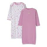 Gerber Long-Sleeve Layette Gowns 2-pk. - Pink (0-6M)