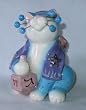 Amy Lacombe Whimsiclay L'Chaim Dradle Cat