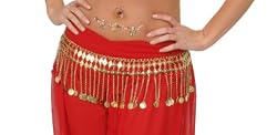 Coin Belt with Golden Diamond Shapes and Coins on a Chain