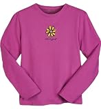 Life is good Women's Creamy Long Sleeve Tee,Fuchsia,Medium