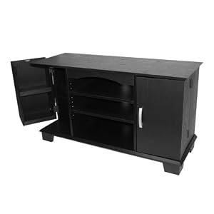 Walker Edison 42-Inch Morristown Wood TV Console, Black by Walker Edison