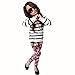 Hatop 1Set Baby Girls Outfit Clothes Stripe Long Sleeve Tops+Floral Long Pants